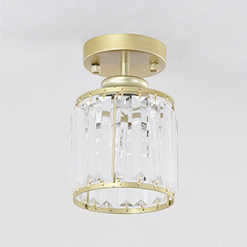 Cylinders Modern Flush Mounted Ceiling Lights Crystal Lighting Fixture for Living Room Foyer