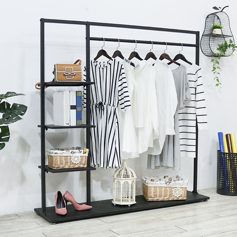 Contemporary Hall Stand with Clothes Rail Storage Shelves Coat Hanger