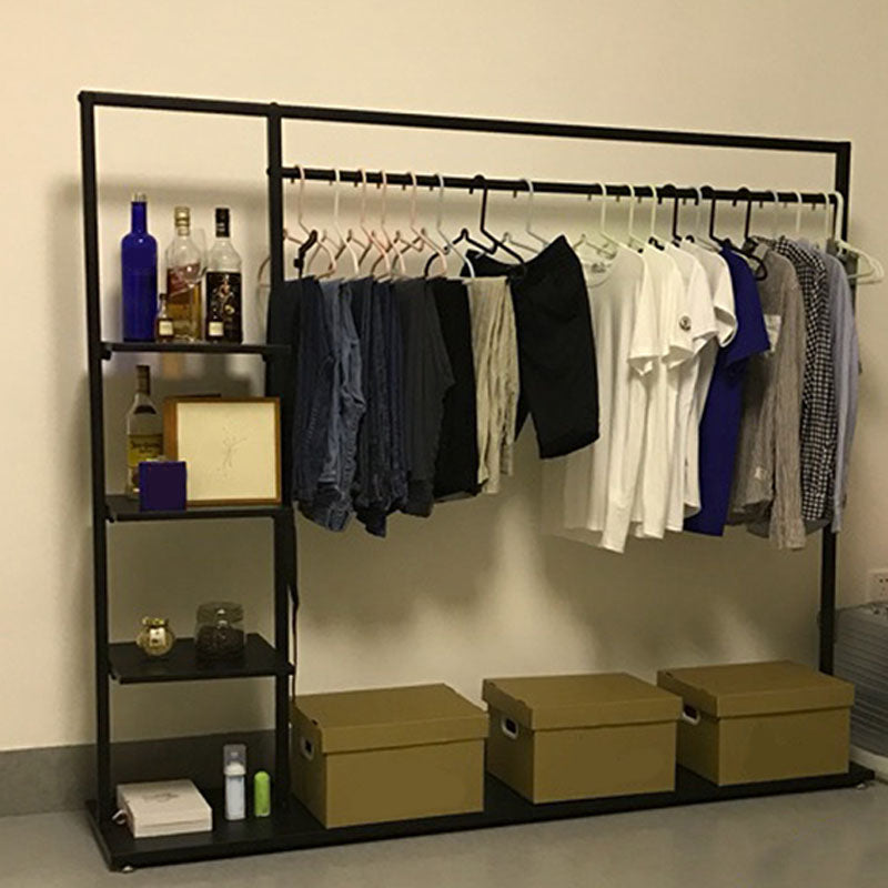 Contemporary Hall Stand with Clothes Rail Storage Shelves Coat Hanger