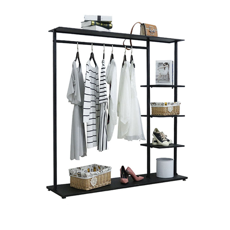 Contemporary Hall Stand with Clothes Rail Storage Shelves Coat Hanger