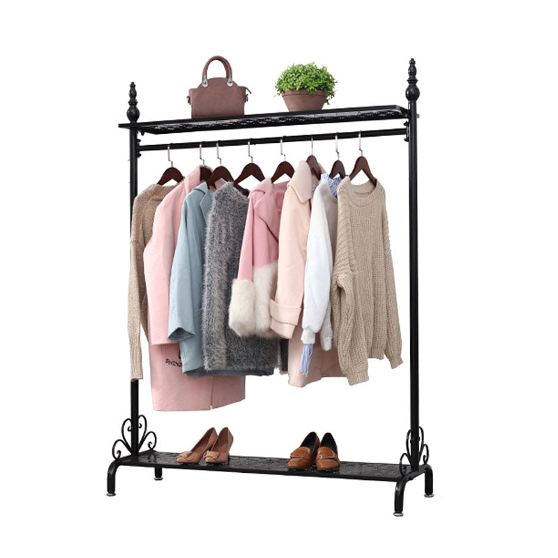 Contemporary Hall Stand with Clothes Rail Storage Shelves Coat Hanger