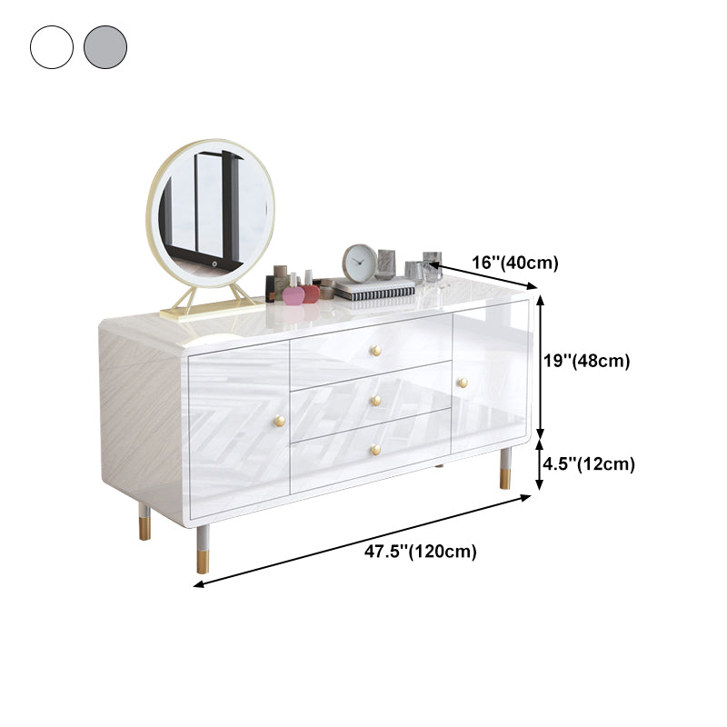 Modern Wood Dining Buffet Simple Credenza with Drawer for Living Room without Mirror