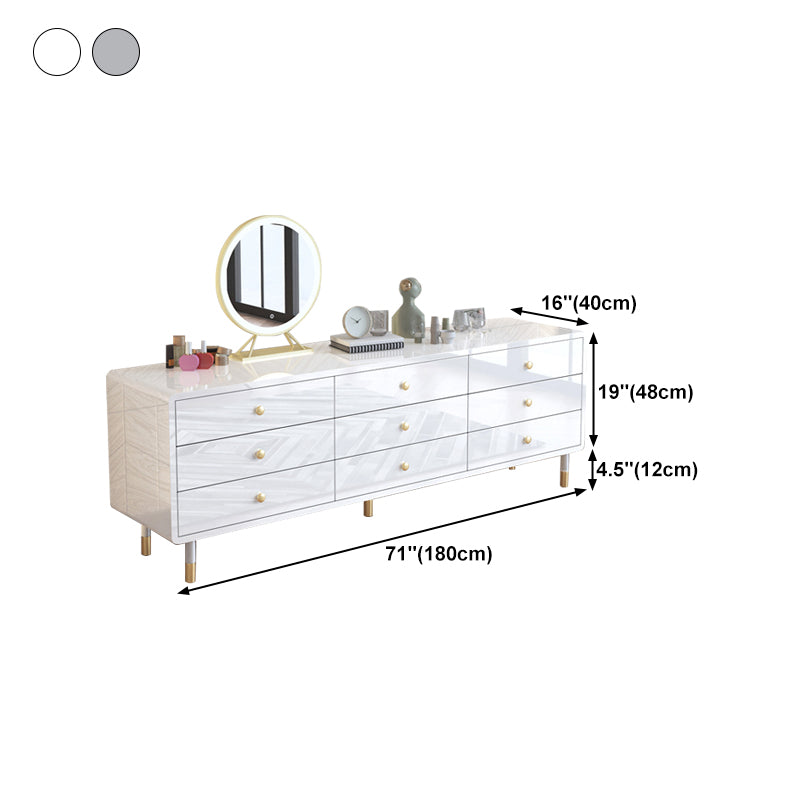 Modern Wood Dining Buffet Simple Credenza with Drawer for Living Room without Mirror