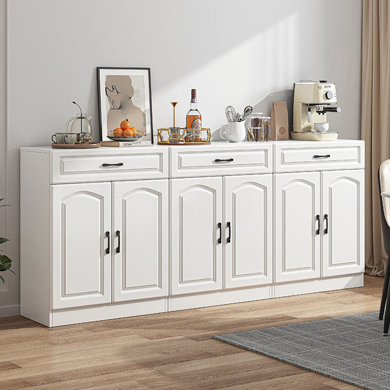 Modern Engineered Wood Sideboard 32"H White Dining Server for Living Room