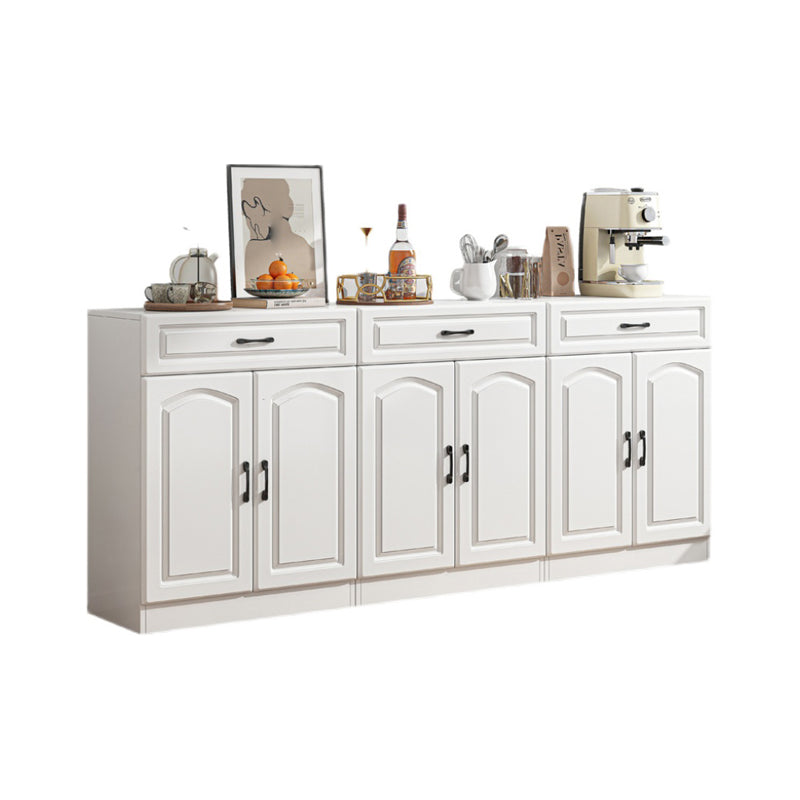 Modern Engineered Wood Sideboard 32"H White Dining Server for Living Room