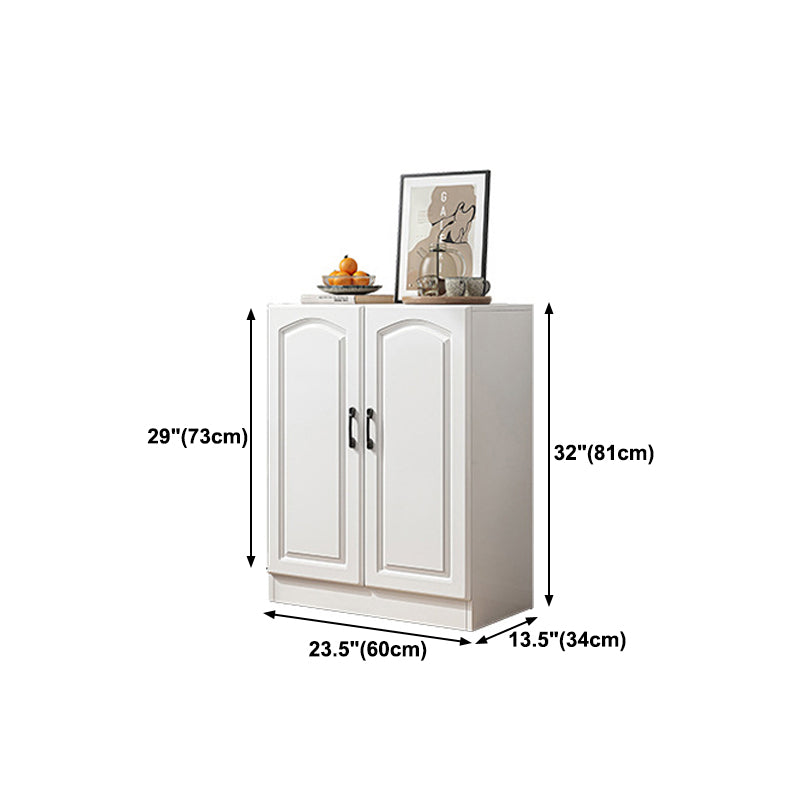 Modern Engineered Wood Sideboard 32"H White Dining Server for Living Room