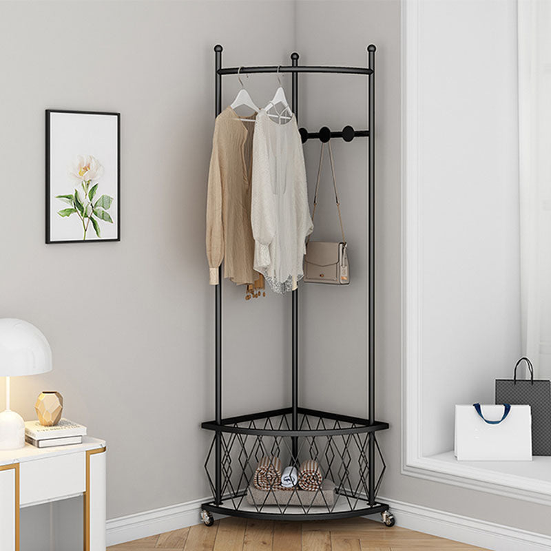 Contemporary Hall Stand Metal Storage Free Standing Coat Hanger Entryway Kit