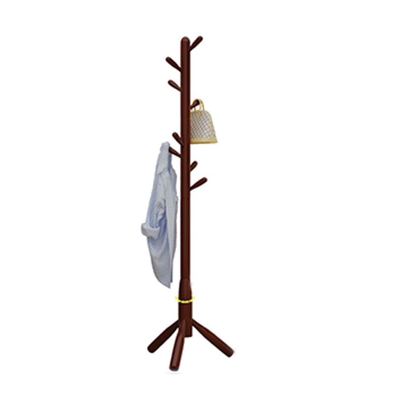 Contemporary Hall Tree with Hooks Hall Stand in Engineered Wood Coat Rack