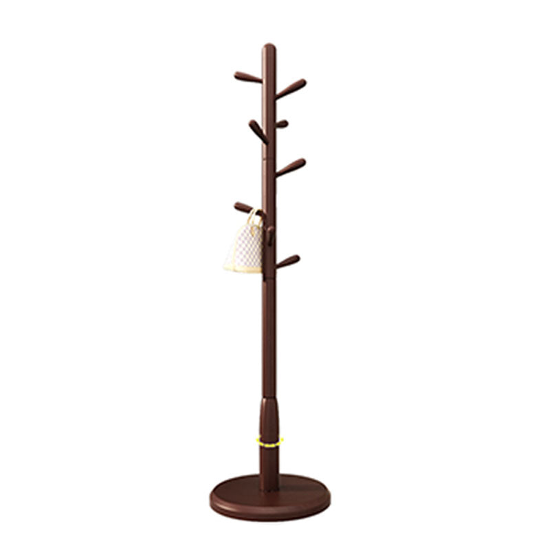 Contemporary Hall Tree with Hooks Hall Stand in Engineered Wood Coat Rack