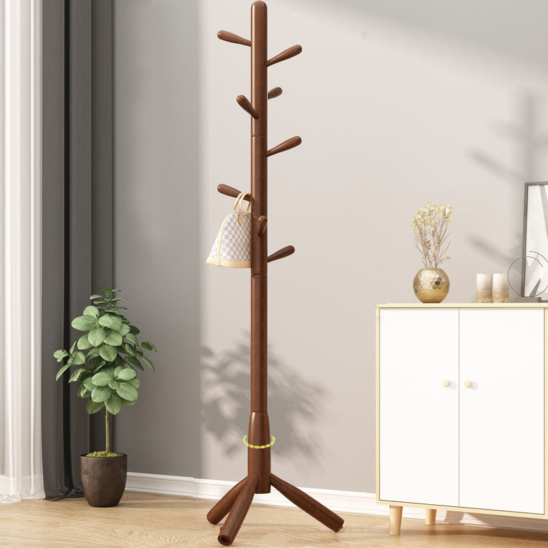 Contemporary Hall Tree with Hooks Hall Stand in Engineered Wood Coat Rack