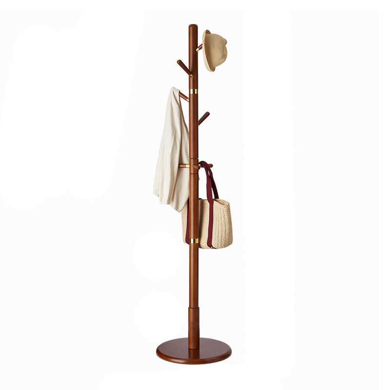 Contemporary Hall Stand Oak Wood Free Hooks Included Standing Entryway Kit