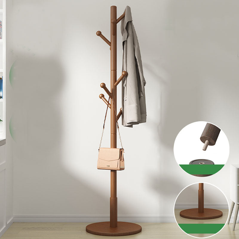 Modern Hall Tree Hanger Hooks Entryway Kit Beech Wood Coat Rack