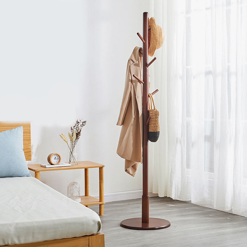 Modern Hall Tree Hooks Entry Hall Treein Dark Oak Wood Coat Hanger