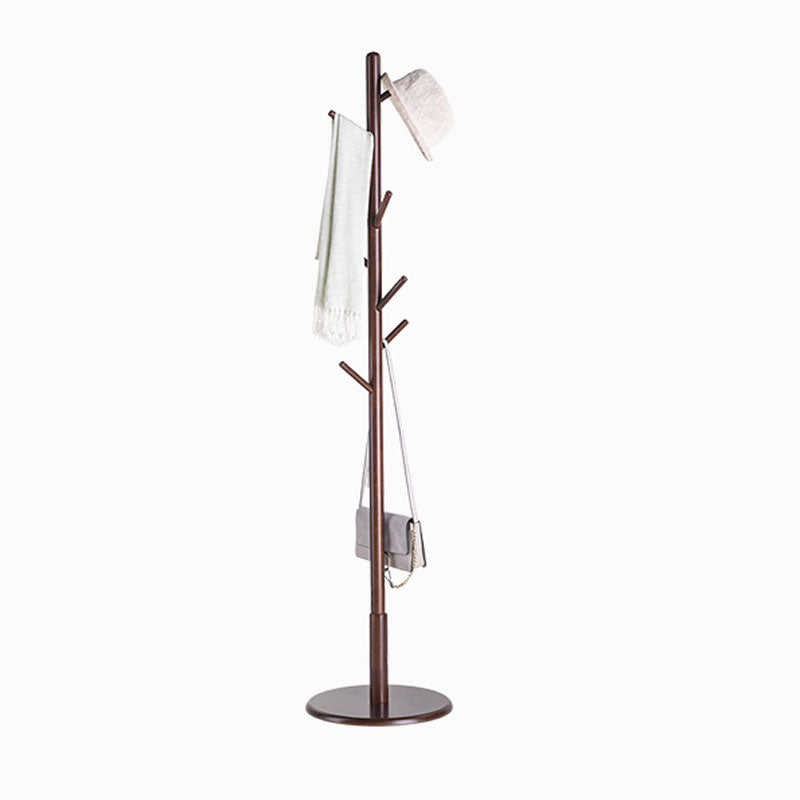 Modern Hall Tree Hooks Entry Hall Treein Dark Oak Wood Coat Hanger