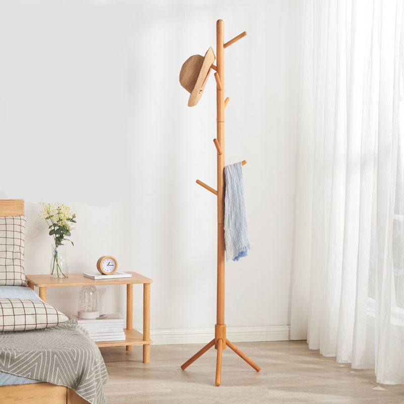 Modern Hall Tree Hooks Entry Hall Treein Dark Oak Wood Coat Hanger