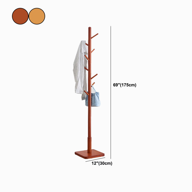 Modern Hall Tree Hooks Entry Hall Treein Dark Oak Wood Coat Hanger