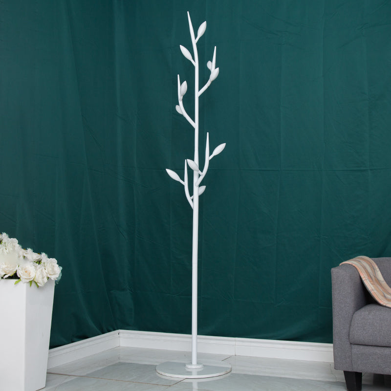 Magnificent Metal Hall Tree with Hooks Leaves Shape Coat Hanger