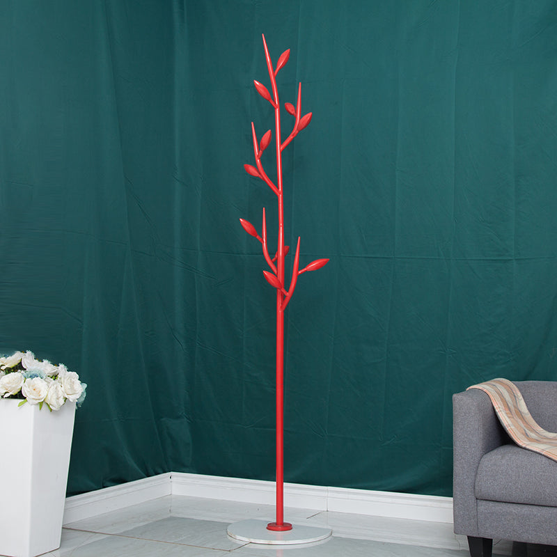 Magnificent Metal Hall Tree with Hooks Leaves Shape Coat Hanger