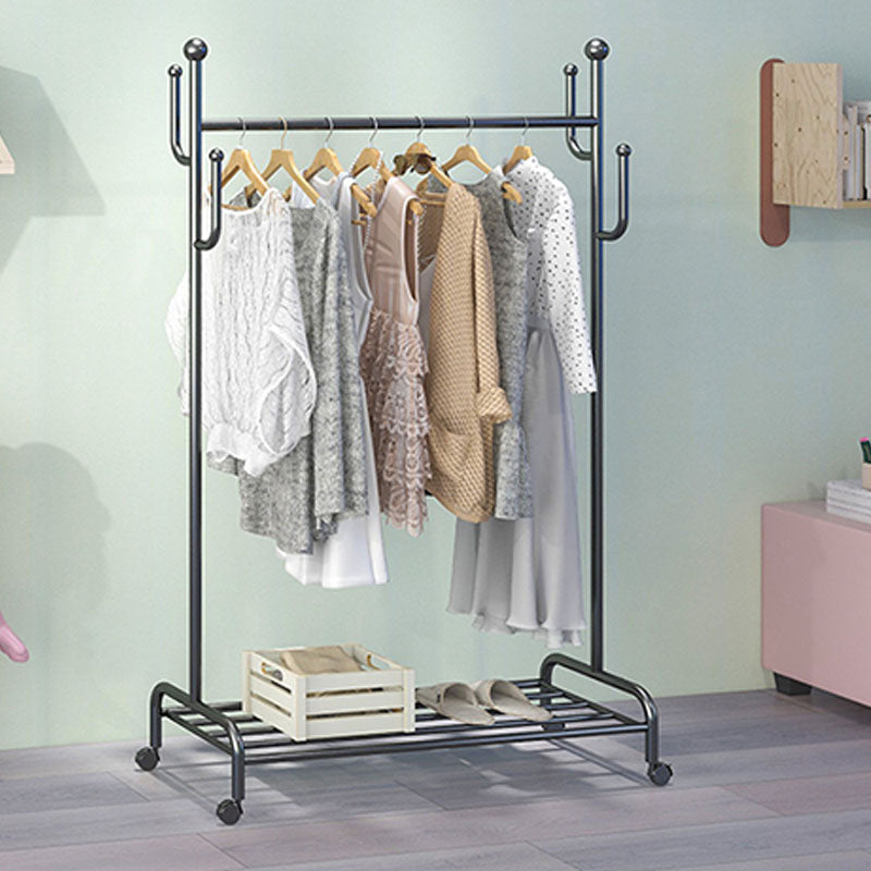 Gorgeous Hall Tree with Castors and Hooks Storage Shelf Coat Rack