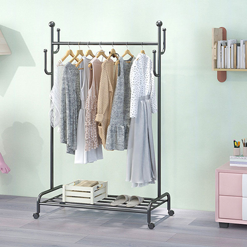 Gorgeous Hall Tree with Castors and Hooks Storage Shelf Coat Rack