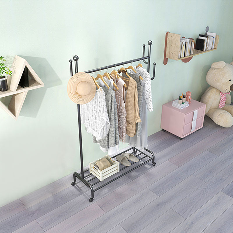 Gorgeous Hall Tree with Castors and Hooks Storage Shelf Coat Rack