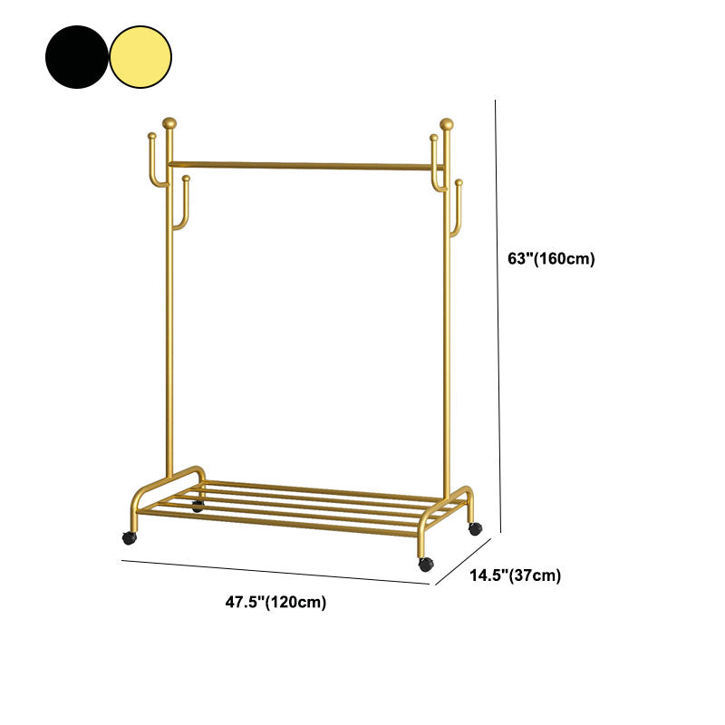 Gorgeous Hall Tree with Castors and Hooks Storage Shelf Coat Rack