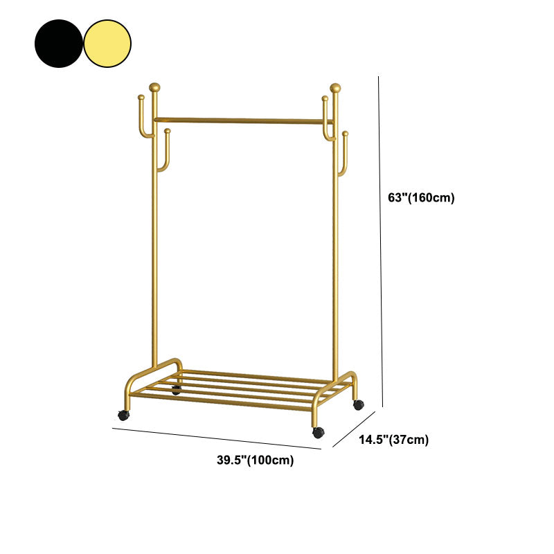 Gorgeous Hall Tree with Castors and Hooks Storage Shelf Coat Rack