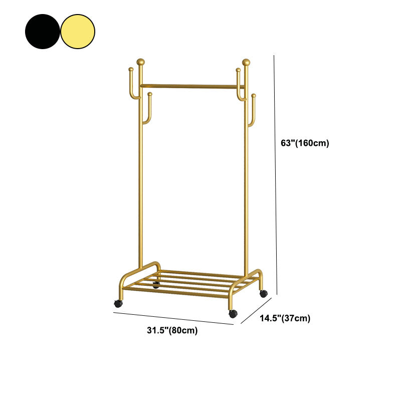 Gorgeous Hall Tree with Castors and Hooks Storage Shelf Coat Rack