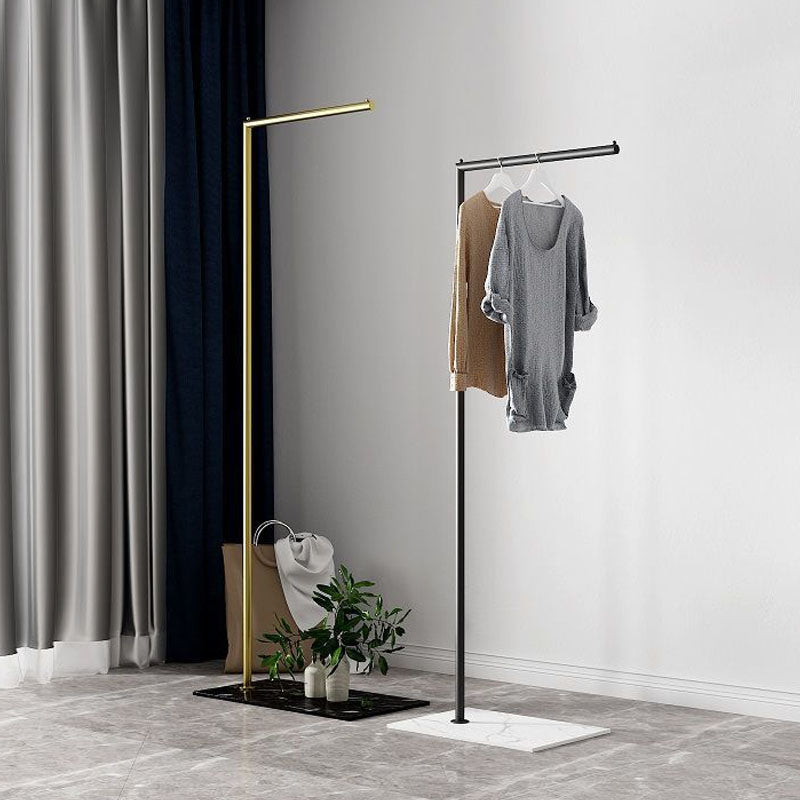 Contemporary Coat Rack Free Standing Metal Hall Stand with Slate Base