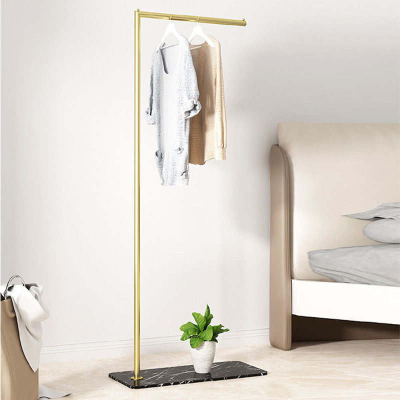 Contemporary Coat Rack Free Standing Metal Hall Stand with Slate Base