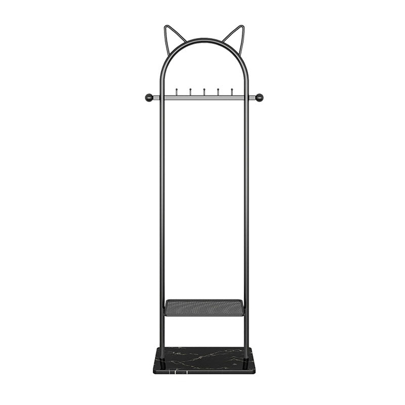 Modern Metal Hall Stand with Hooks Storage Shelf Coat Hanger