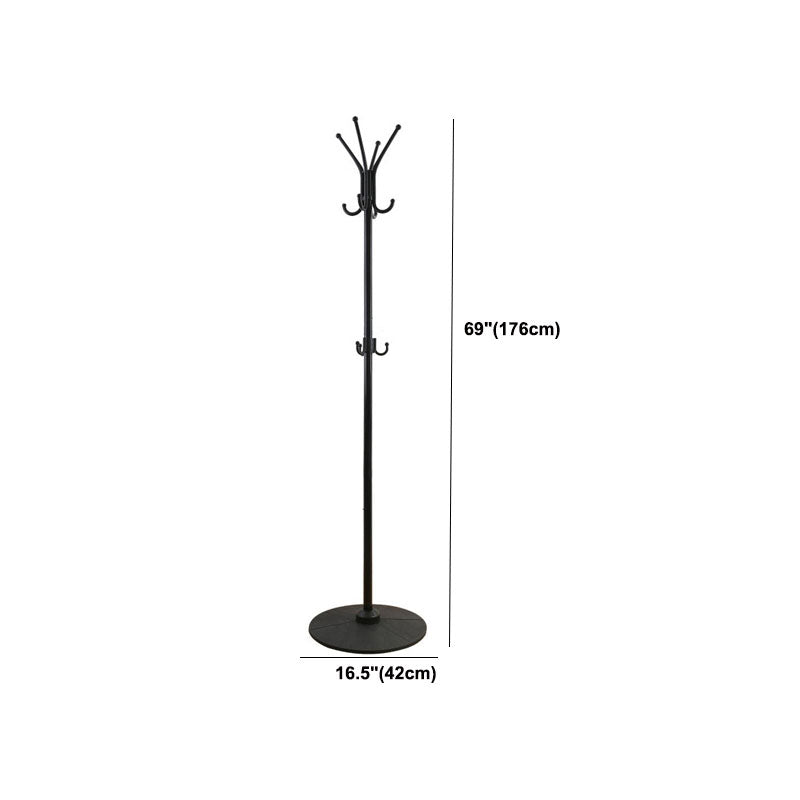 Contemporary Coat Rack Free Standing Coat Hook Metal Tripod Hall Stand