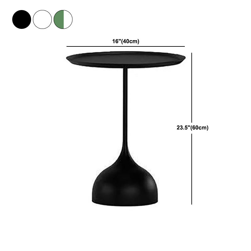 Medieval Modern Style Round Metal Table with Pedestal Base Side Table