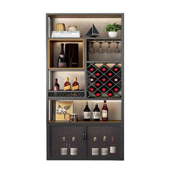 Industrial Wine Rack Kit Floor Wine Holder Rack with Shelf for Kitchen