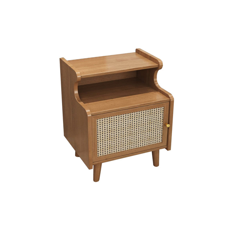 Wicker & Rattan Bed Nightstand Contemporary Night Table for Bedroom