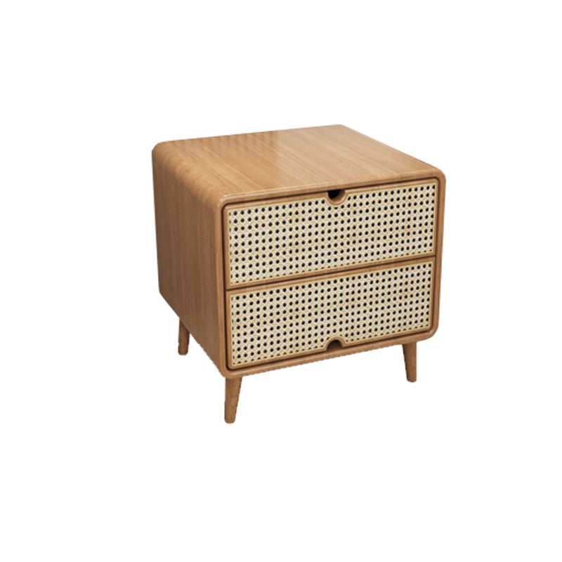 Wicker & Rattan Bed Nightstand Contemporary Night Table for Bedroom