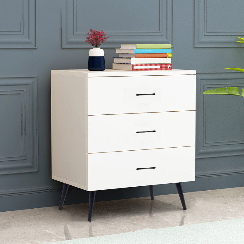 Classic Glam White Storage Chest Vertical Wood Dresser for Bedroom