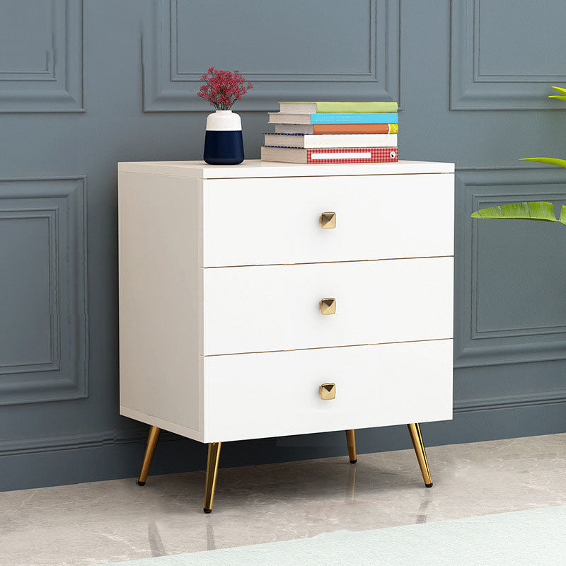 Classic Glam White Storage Chest Vertical Wood Dresser for Bedroom