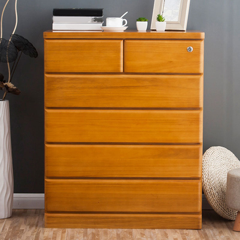 Solid Wood Modern Storage Chest Dresser Vertical Storage Chest Without Mirror