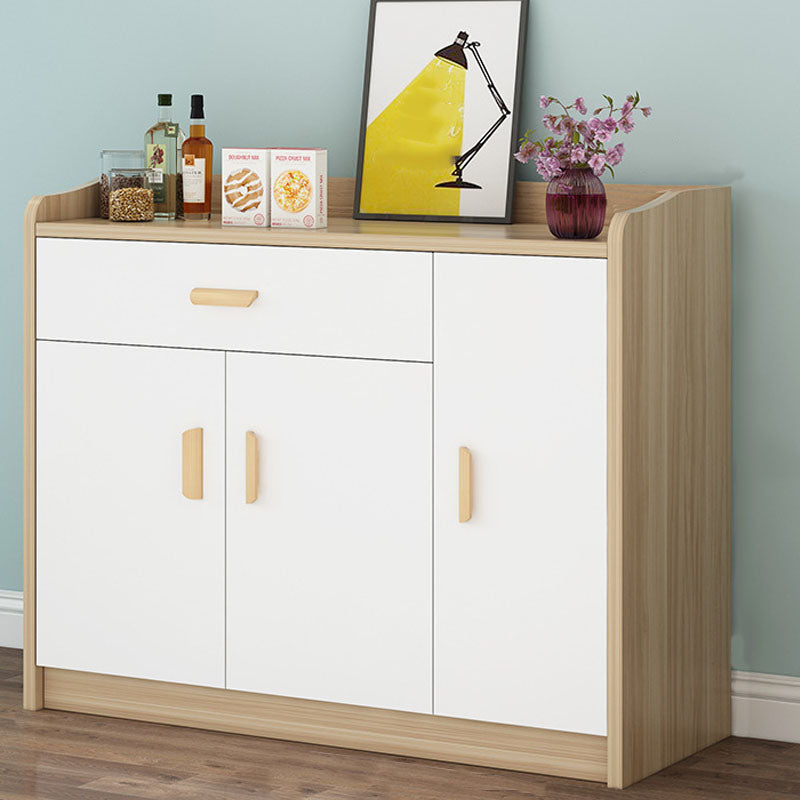 Contemporary Combo Dresser Wooden Bedroom Storage Chest Dresser with Drawers and Doors