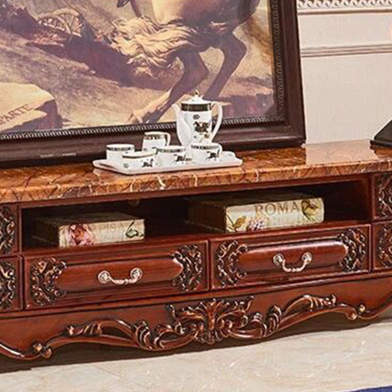 European Light Luxury TV Cabinet Combination American Retro Rectangle TV Stand