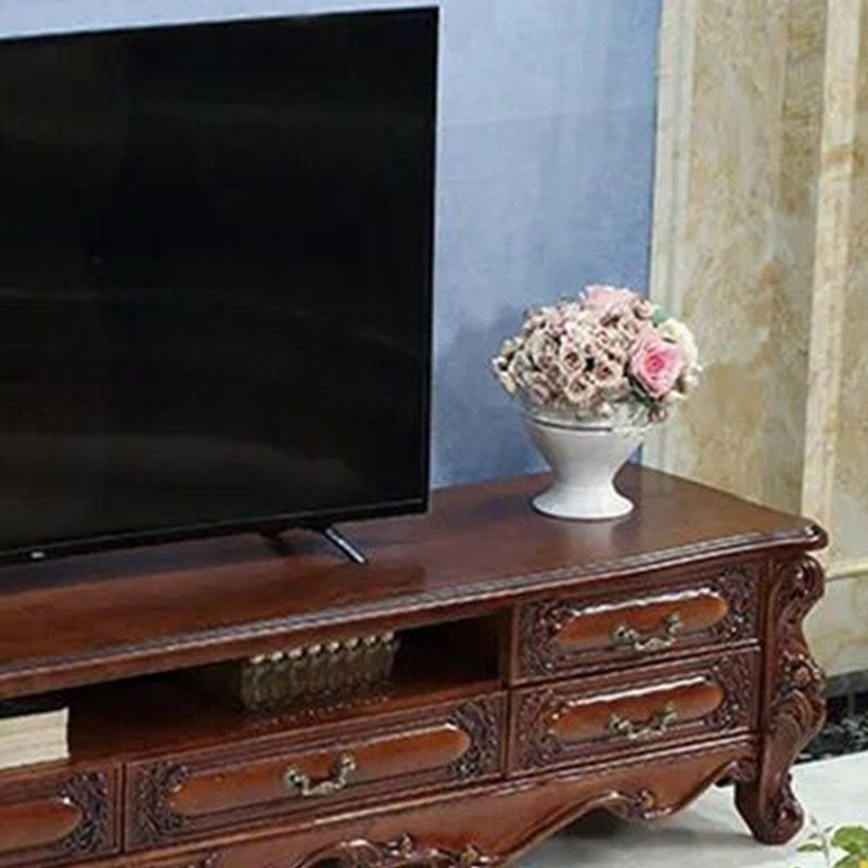 European Light Luxury TV Cabinet Combination American Retro Rectangle TV Stand