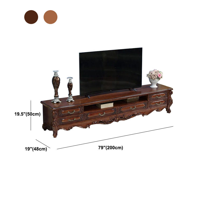 European Light Luxury TV Cabinet Combination American Retro Rectangle TV Stand