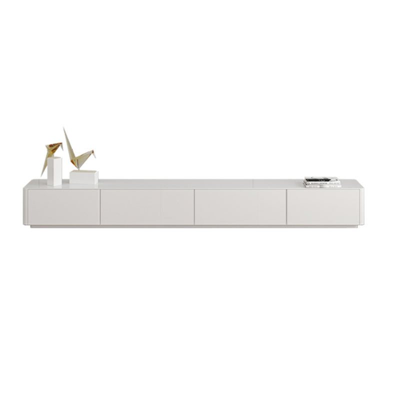 Scandinavian TV Console, White TV Stand with Drawers for Living Room