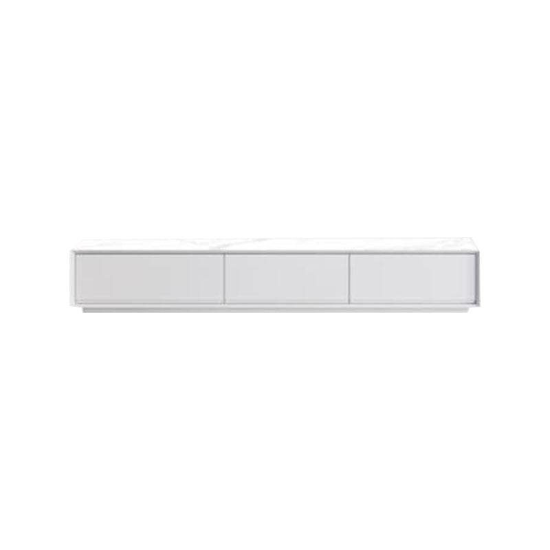 Scandinavian TV Console, White TV Stand with Drawers for Living Room