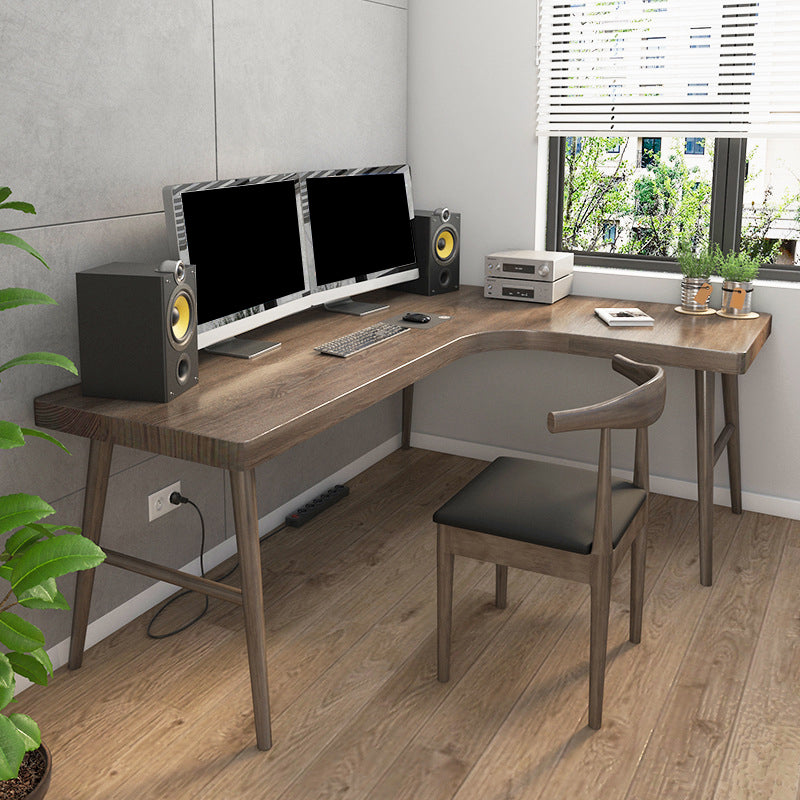 Modern Style Wooden Writing Desk L-Shape Desk for Bedroom and Office