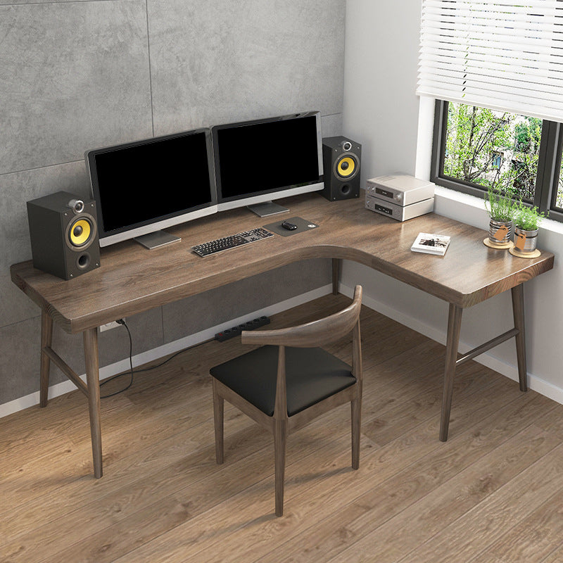 Modern Style Wooden Writing Desk L-Shape Desk for Bedroom and Office