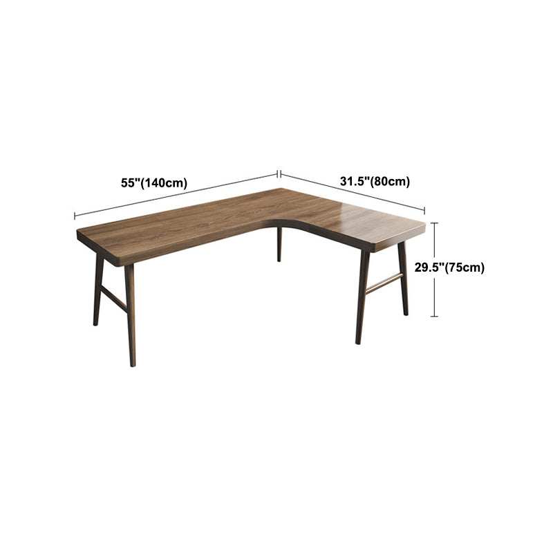 Modern Style Wooden Writing Desk L-Shape Desk for Bedroom and Office