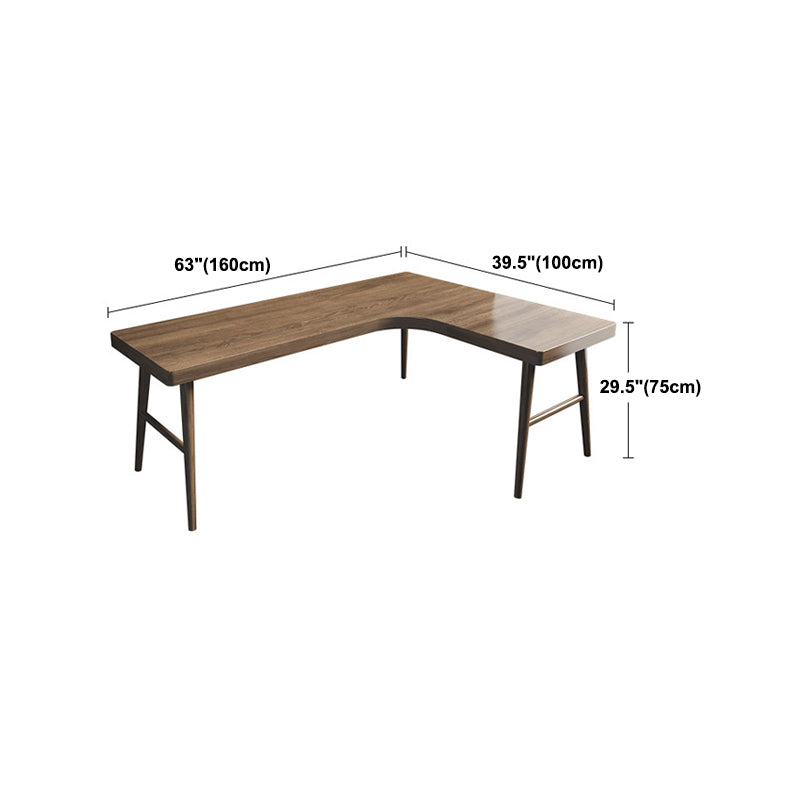 Modern Style Wooden Writing Desk L-Shape Desk for Bedroom and Office