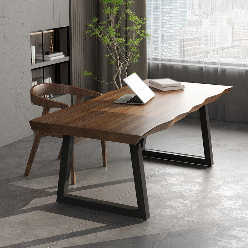 29.5" H Contemporary Simple Wooden Office Desk Home Writing Desk with Sled Base